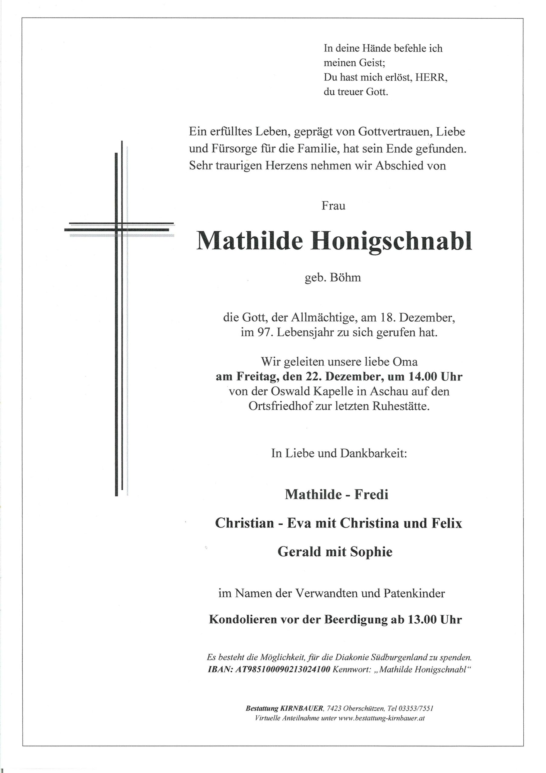 Parte Honigschnabl Mathilde-online