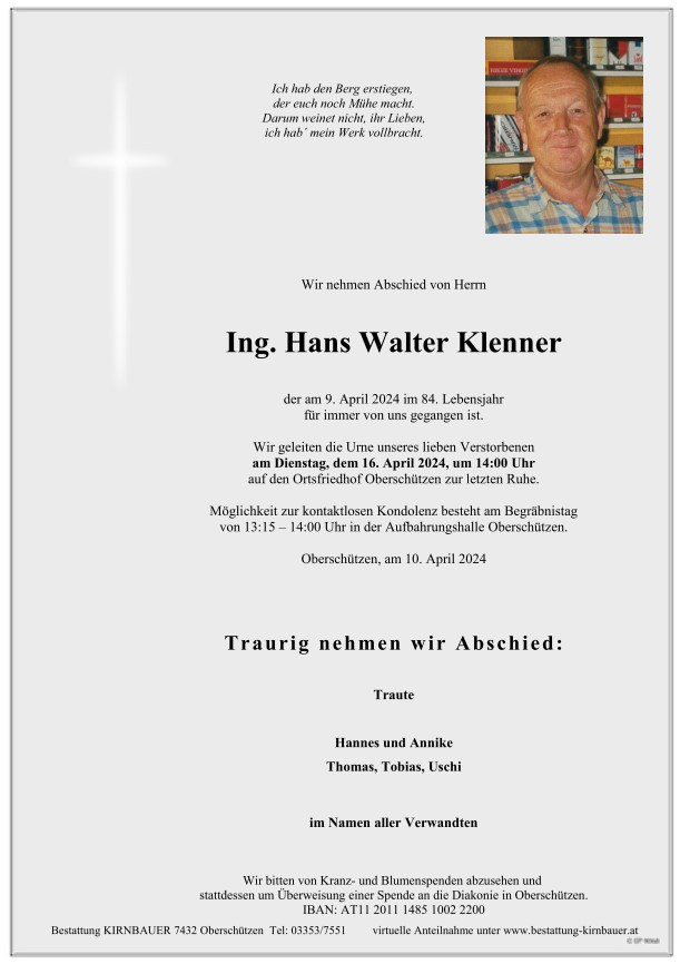 Ing. Hans Walter Klenner