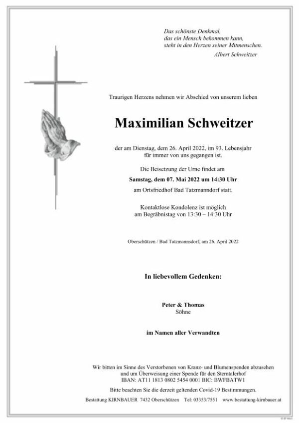 Parte-Schweitzer Maximilian-online