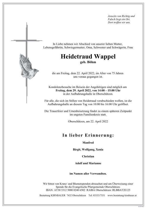 Parte-Wappel Heidetraud-online
